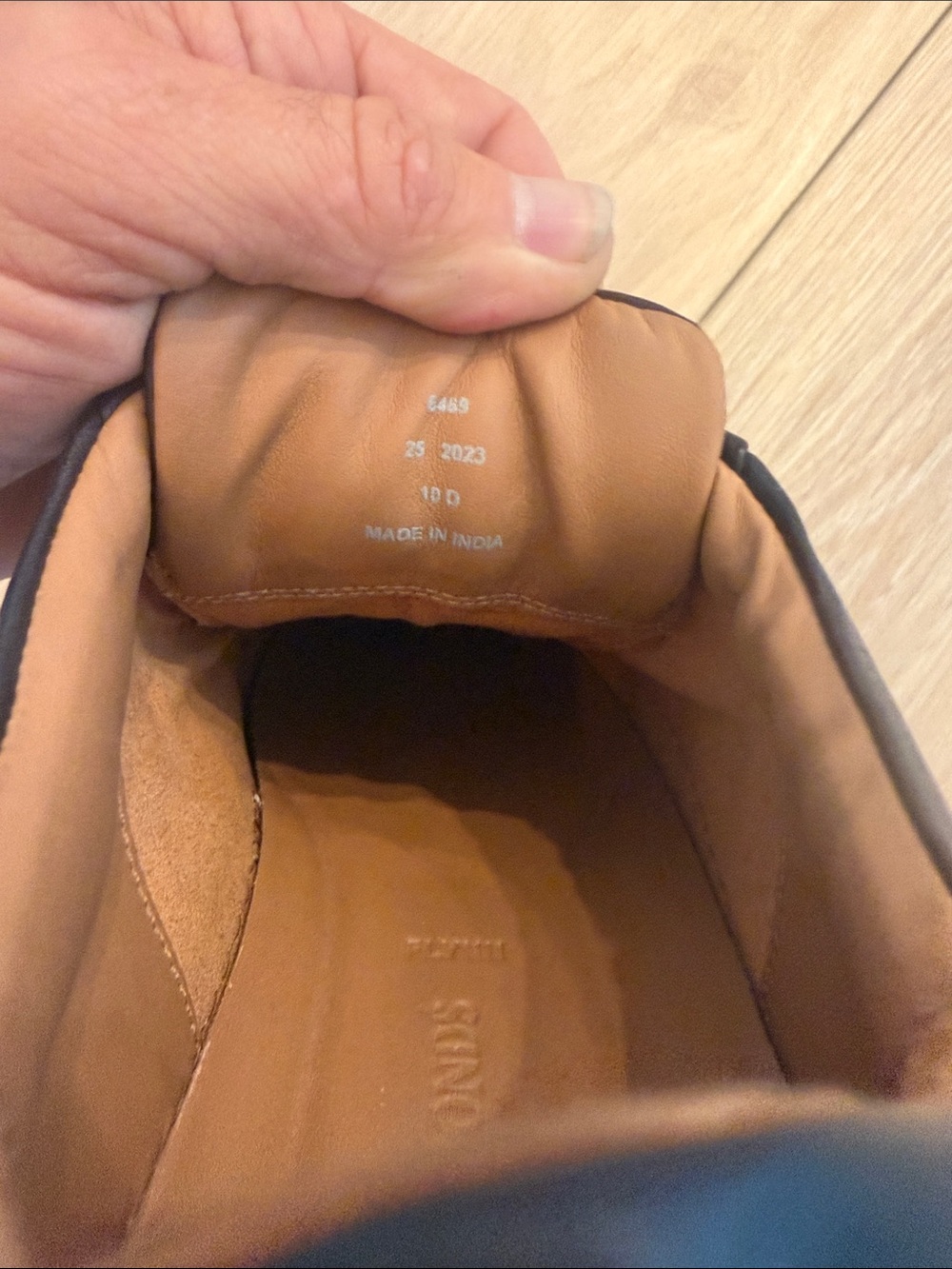 Allen Edmonds Black Leather Sneakers with White Sole and Tan Trim - Picture 7 of 7
